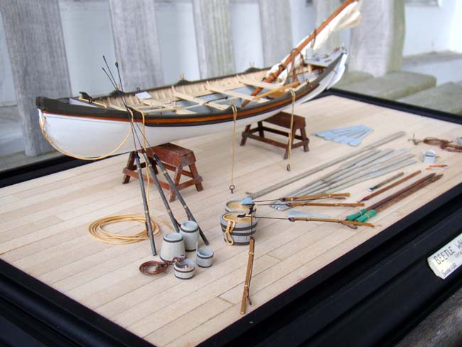An exceptionally well made scratch built model of a circa 1870 "BEETLE WHALEBOAT"